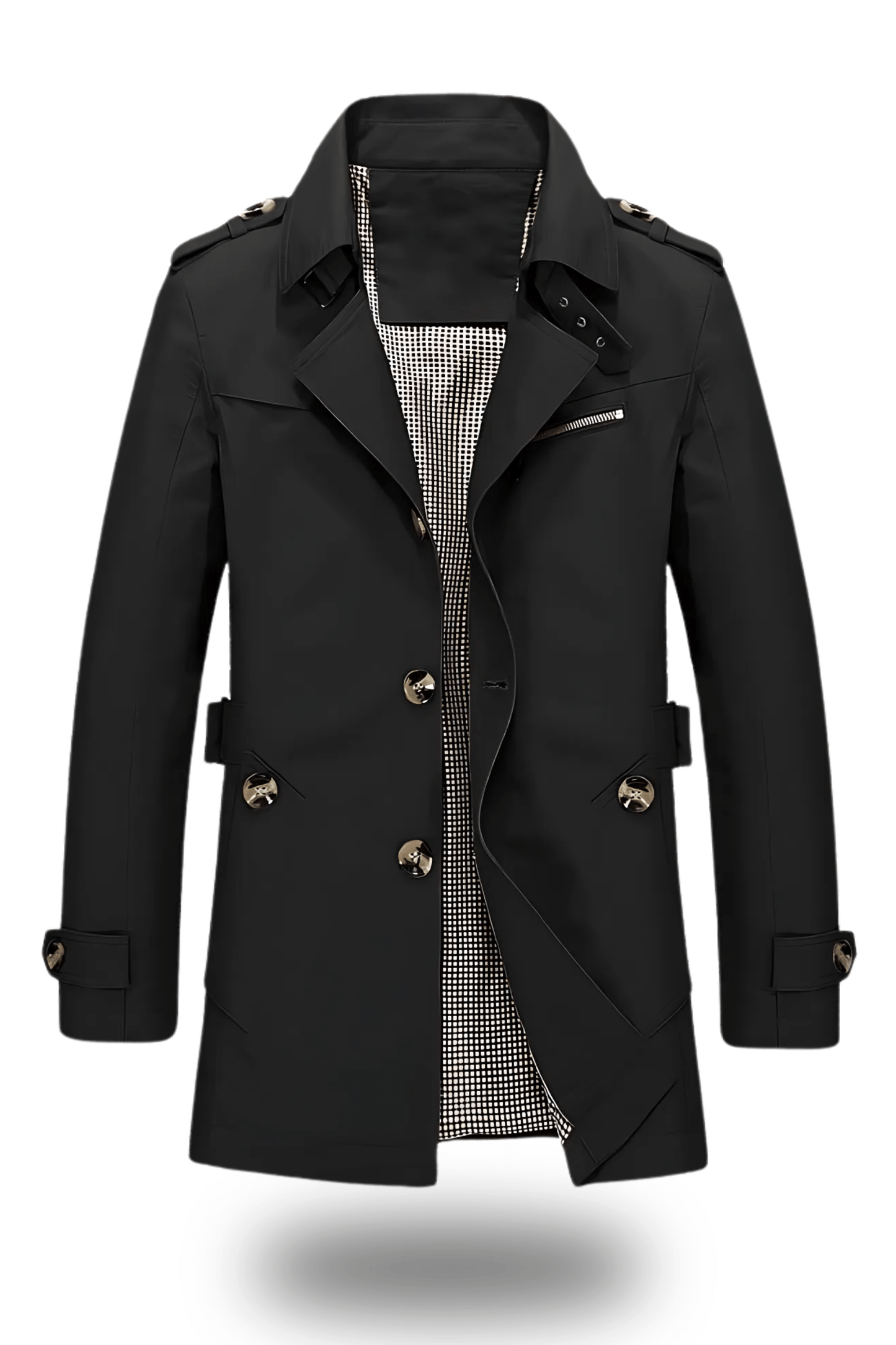 Manteau Trench Homme Brun Clair Classique