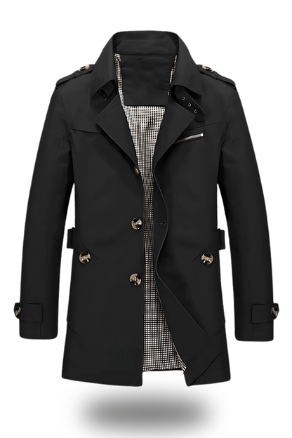 Manteau Trench Homme Brun Clair Classique
