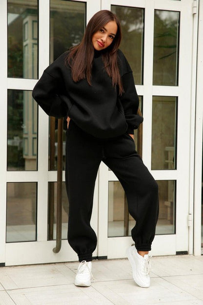 Survêtement Femme Jogging avec Hoodie et Pantalon de Sport