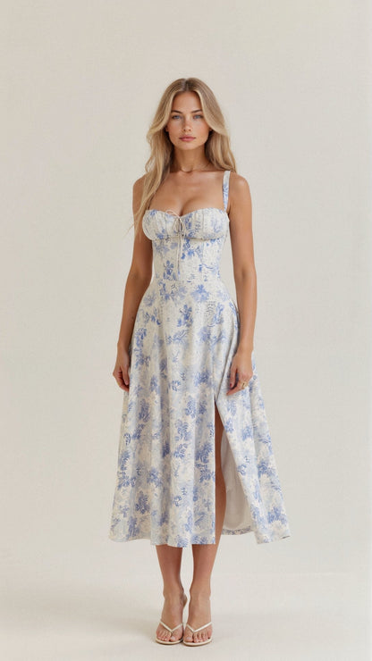 Robe Féminine Chic en Tissu Léger avec Jupe Flottante