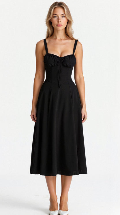 Robe Féminine Chic en Tissu Léger avec Jupe Flottante