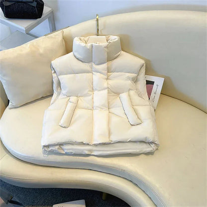 Gilet Femme Col Montant Élégant Zippé - PanierRoyale