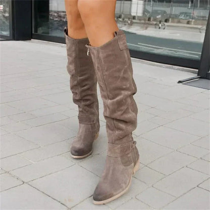 Bottes Femmes Hautes à Talon avec Fermeture Éclair