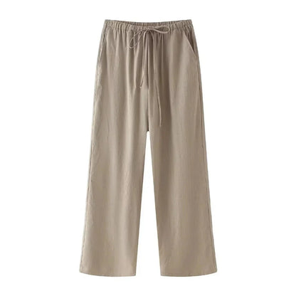 Pantalon Large et Tunique Femme avec Ceinture pour Un Style Décontracté