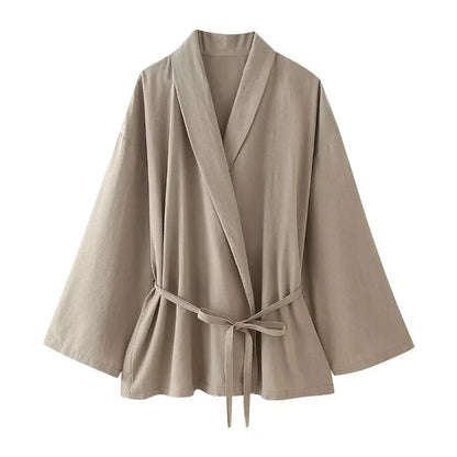 Pantalon Large et Tunique Femme avec Ceinture pour Un Style Décontracté