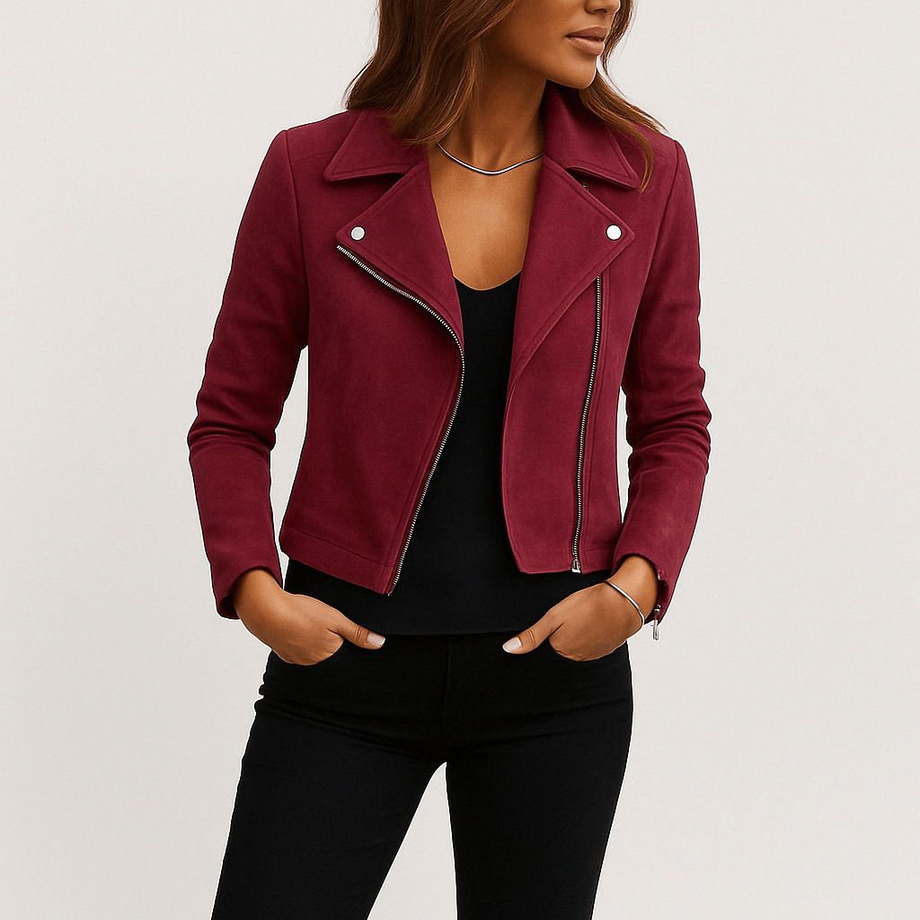 Blouson Cuir Élégant et Chic pour Femme