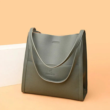 Sac à Épaule Cuir Verni avec Compartiments Organisés