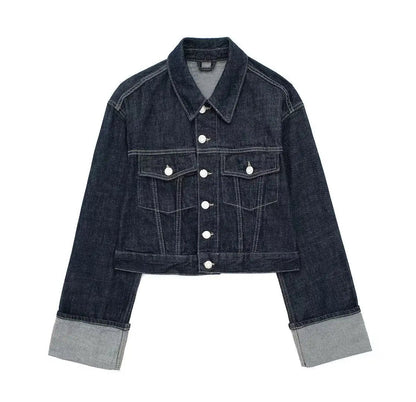 Veste Jean Femme Manches Longues Décontractée