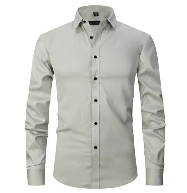 Chemise Homme Classique Manches Longues à Boutons Cachés - PanierRoyale