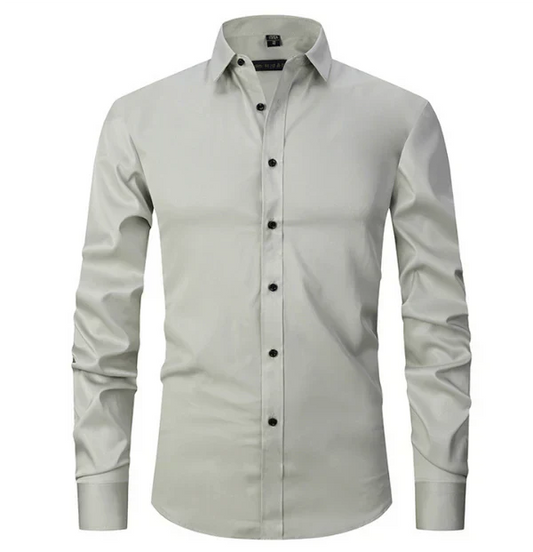 Chemise Homme Classique Manches Longues à Boutons Cachés - PanierRoyale