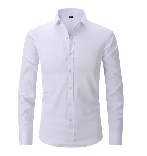 Chemise Homme Classique Manches Longues à Boutons Cachés