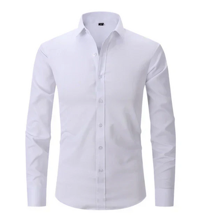 Chemise Homme Classique Manches Longues à Boutons Cachés