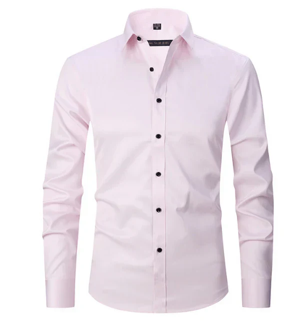 Chemise Homme Classique Manches Longues à Boutons Cachés
