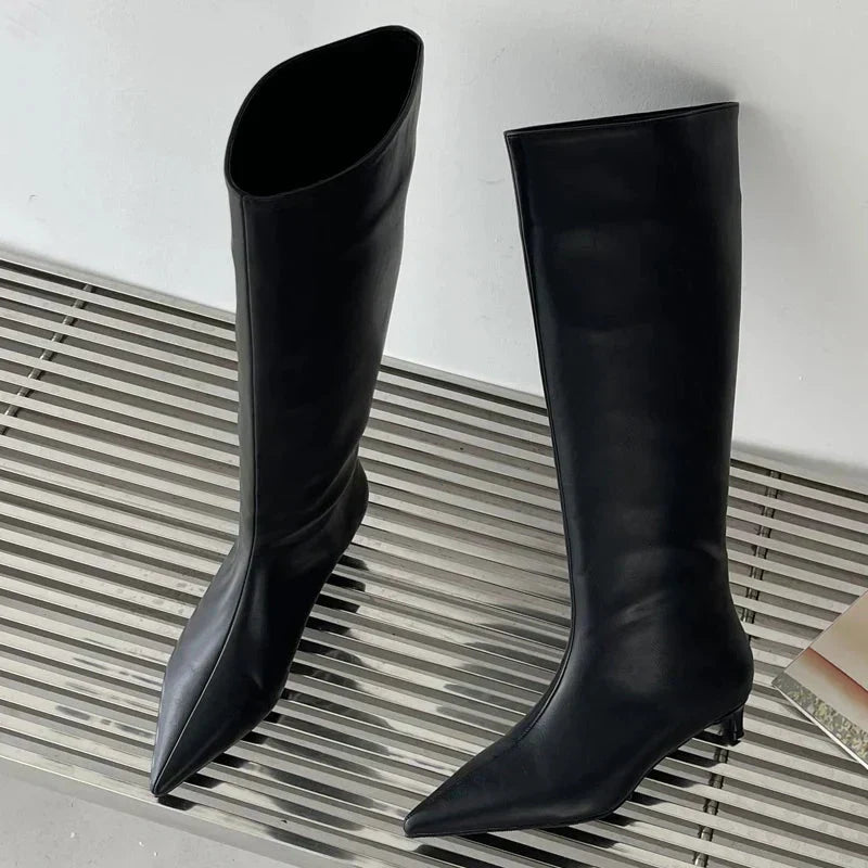 Bottes Hauts Talons Élégantes Hiver