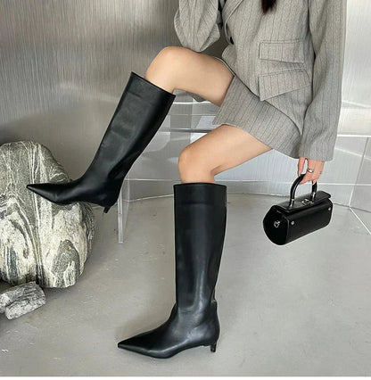 Bottes Hauts Talons Élégantes Hiver - PanierRoyale