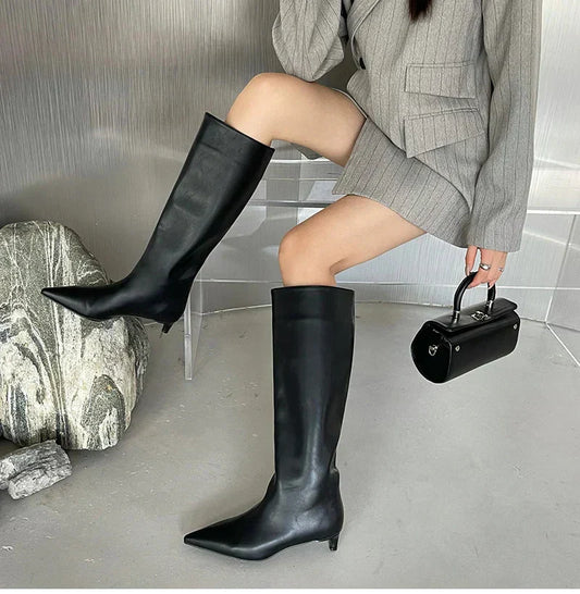 Bottes Hauts Talons Élégantes Hiver - PanierRoyale