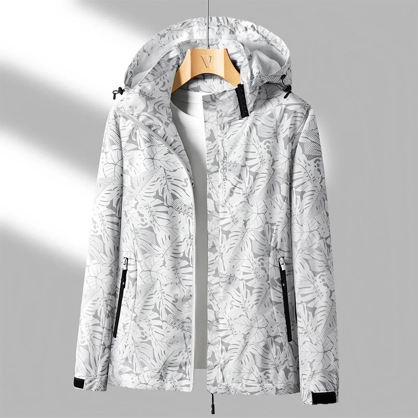 Veste Imperméable Femme à Capuche et Manches Longues