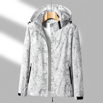 Veste Imperméable Femme à Capuche et Manches Longues
