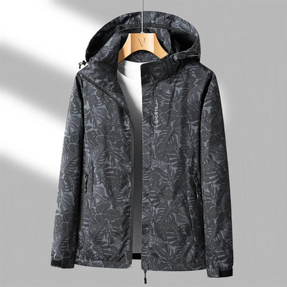 Veste Imperméable Femme à Capuche et Manches Longues