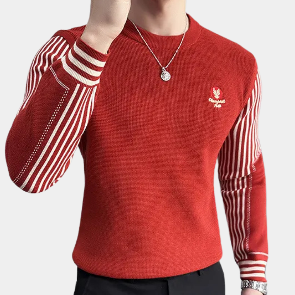 ANDERS - Pull Classe à Rayures pour Hommes