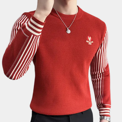 ANDERS - Pull Classe à Rayures pour Hommes