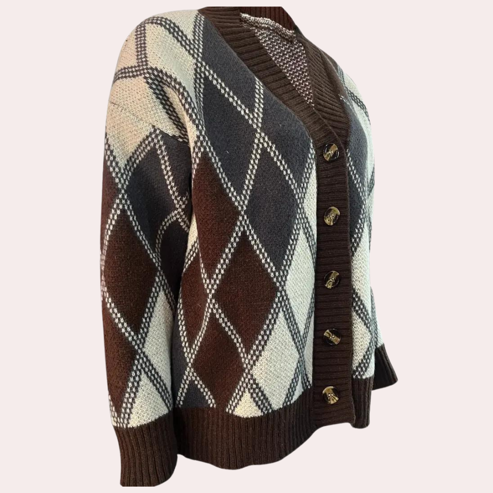 Cardigan Élégant Marron - vue 4