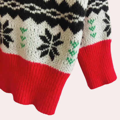 COLLETTE - Pull Féérique de Flocons de Neige pour Femmes