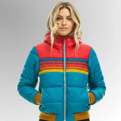 Manteau Femme Hiver Épais avec Capuche et Fermeture Éclair