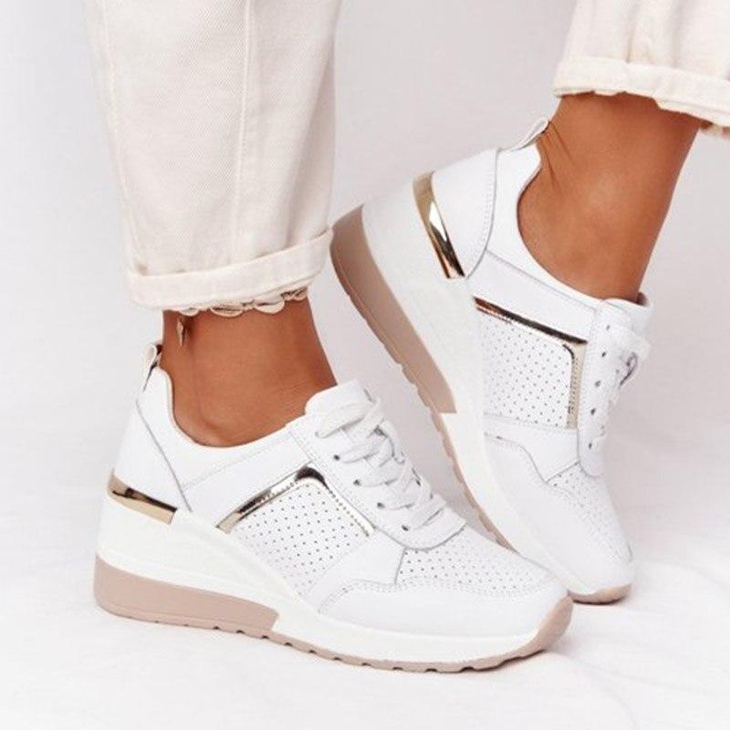 Chaussure running femme légère et confortable beige