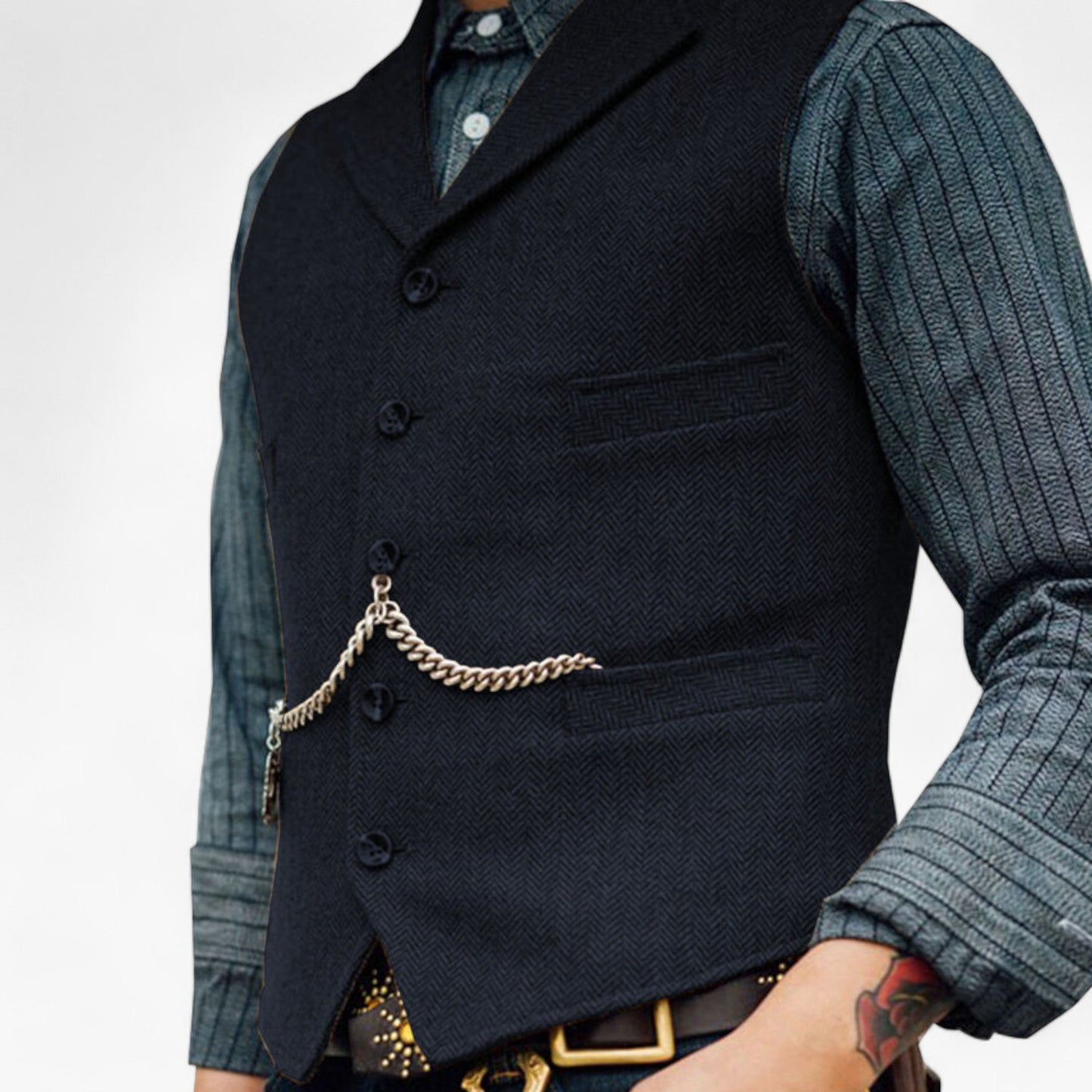 Gilet Classique Femme Élégant avec Poches