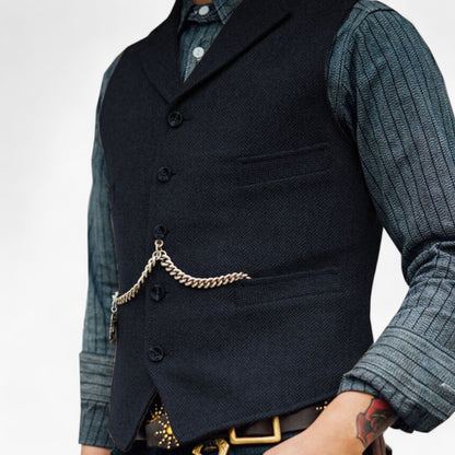 Gilet Classique Femme Élégant avec Poches