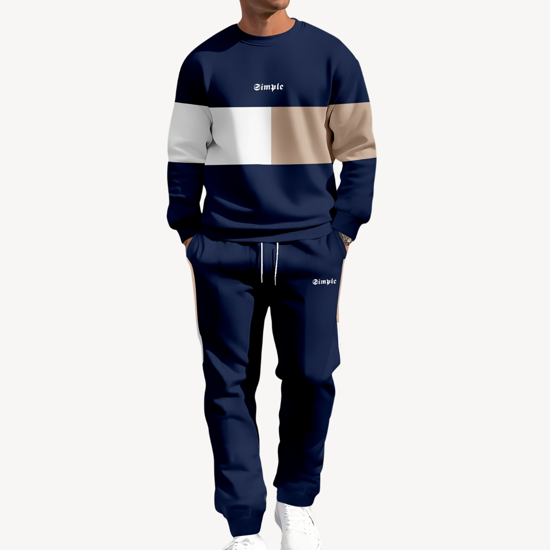 Survêtement Homme Veste Puffer et Pantalon de Jogging Chaude