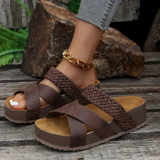 Sandales Plates Formées pour Femmes Confortables Été - BerlinGlamour