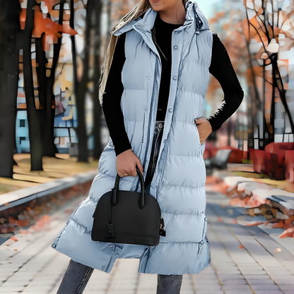 Veste femme sans manches douce et chaude élégante