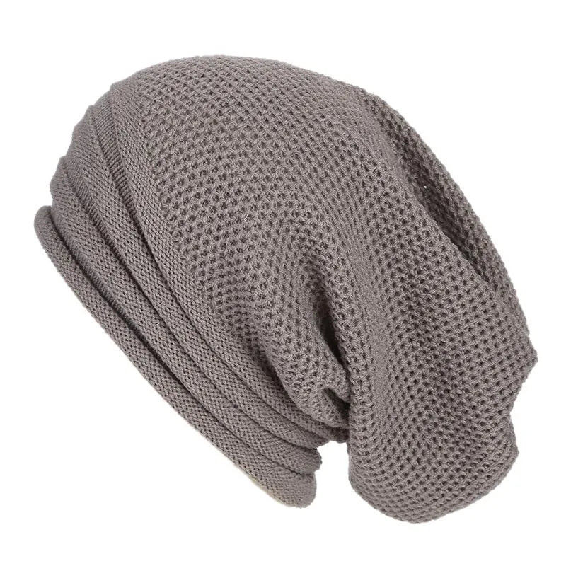 Bonnet Tricoté Noir Épais pour Hiver