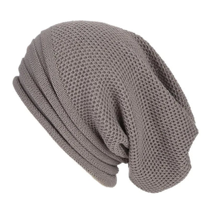 Bonnet Tricoté Noir Épais pour Hiver