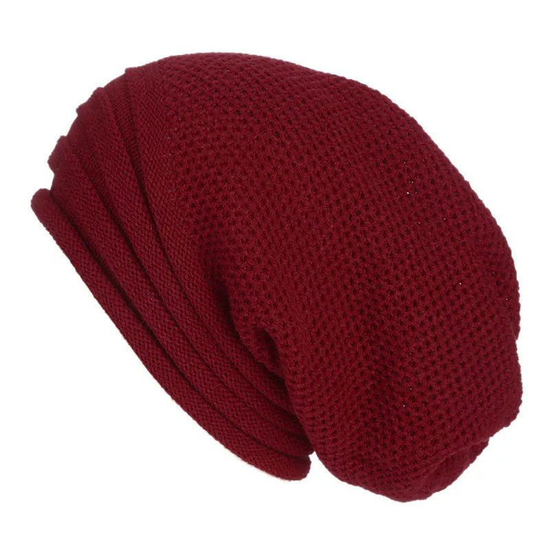 Bonnet Tricoté Noir Épais pour Hiver