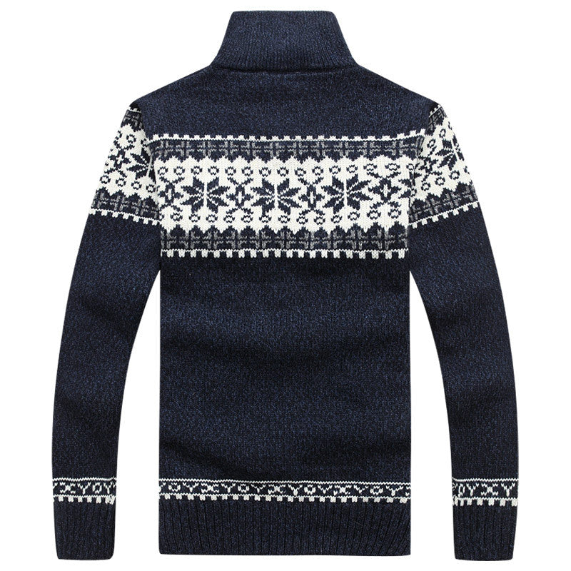 Pull de Noël avec Flocon de Neige Zippé - vue 2