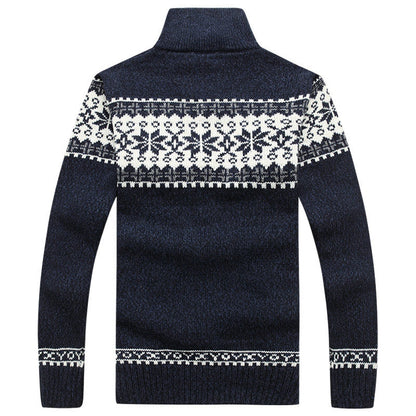 Pull de Noël avec Flocon de Neige Zippé - vue 2