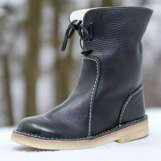 Bottes imperméable doublé de laine unisexe