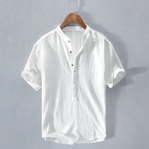 Chemise Homme Lin Coton Manches Longues Confortable - PanierRoyale