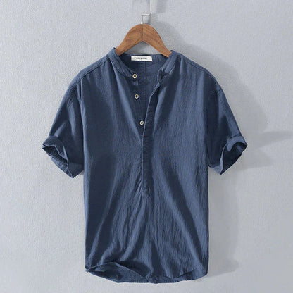 Chemise Homme Lin Coton Manches Longues Confortable
