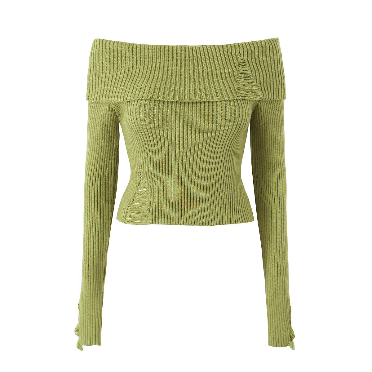 Pull femme décolleté tricoté fin et élégant