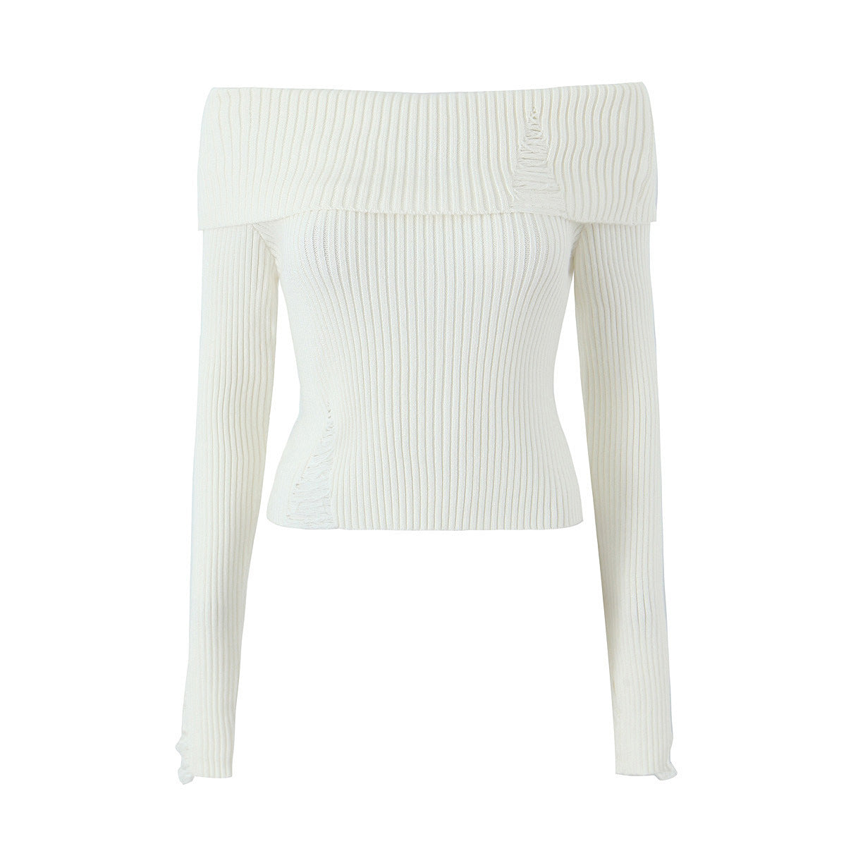 Pull femme décolleté tricoté fin et élégant - PanierRoyale