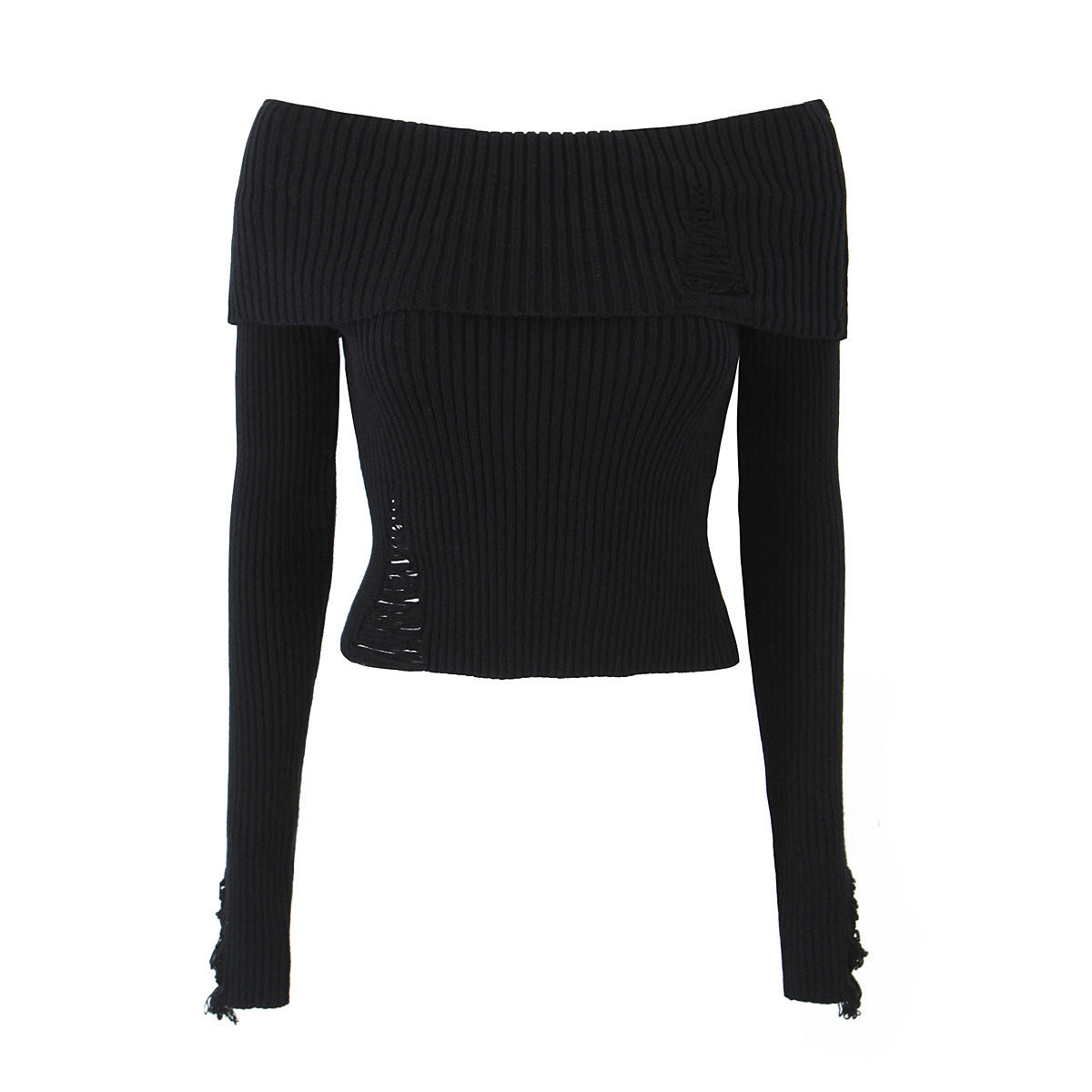 Pull femme décolleté tricoté fin et élégant