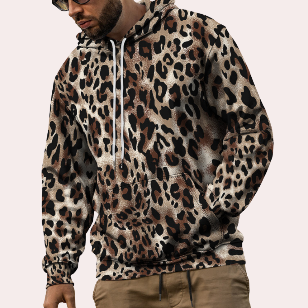 Pull Homme Imprimé Léopard Chic et Élégant