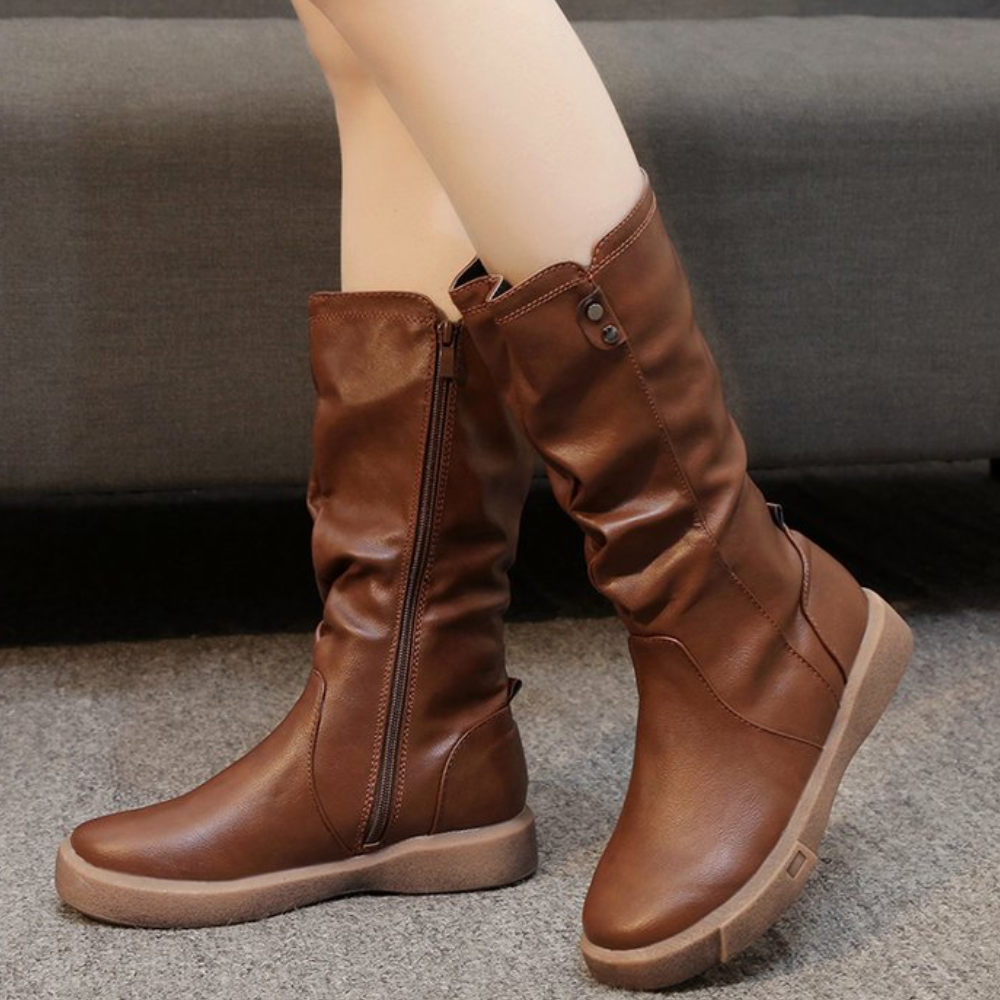 Bottes Hiver Femmes Mi-Mollet Chauffantes et Élégantes