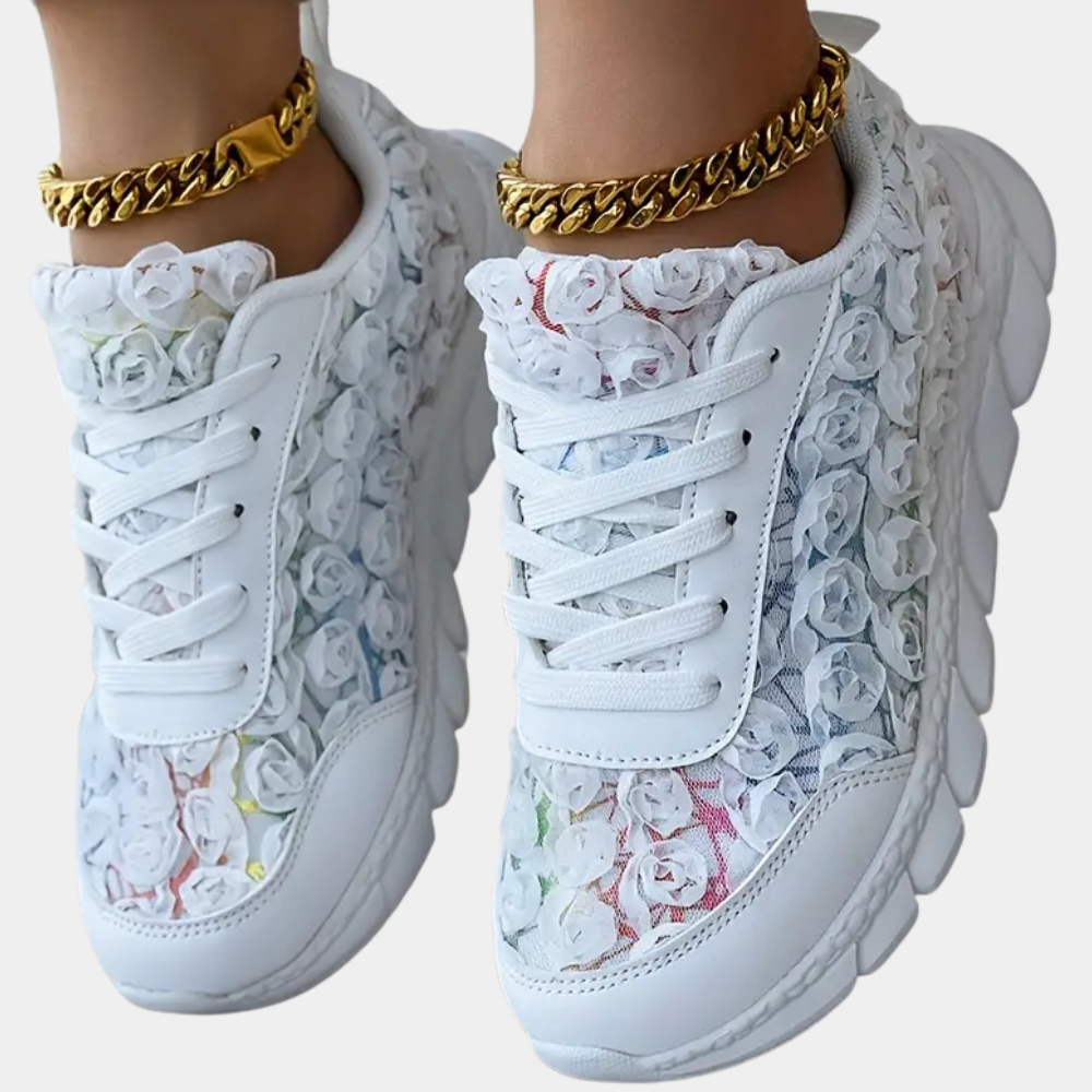 REBEKAH - Chaussures Classe en 3D pour Femmes avec Motif Floral