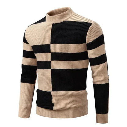 Pull Homme à Carreaux Doux et Chaud pour Hiver