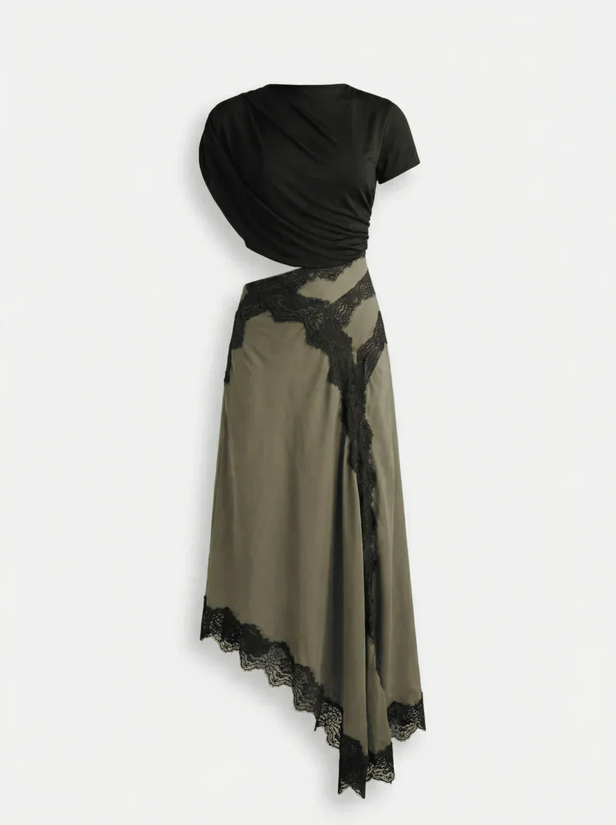 Ensemble Femme Asymétrique et Jupe Dentelle Ajustée